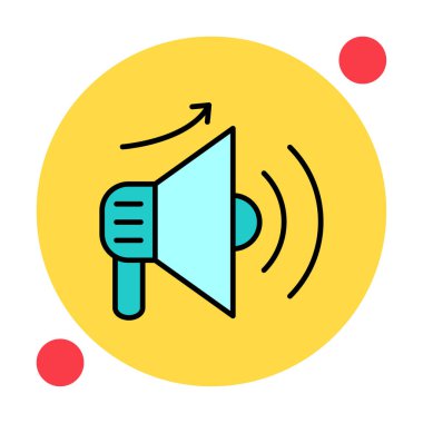 Basit Pazarlama Incerase simgesi, vektör illüstrasyonu