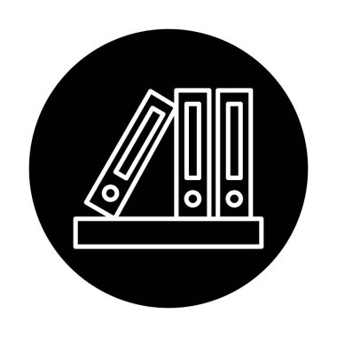 klasörler düz simge, vektör illüstrasyonu 