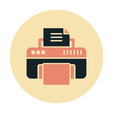 yazıcı simgesi web basit illüstrasyon