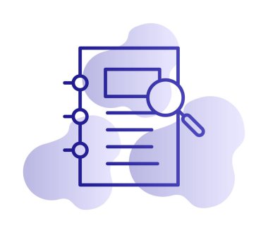 ofis kağıdı ve büyüteç