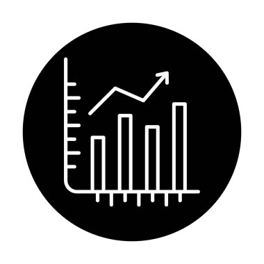 Hisse senetleri büyüyor. Web simgesi basit illüstrasyon