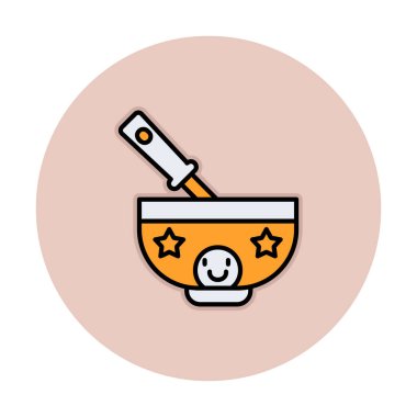 Bebek maması simgesinin vektör illüstrasyonu