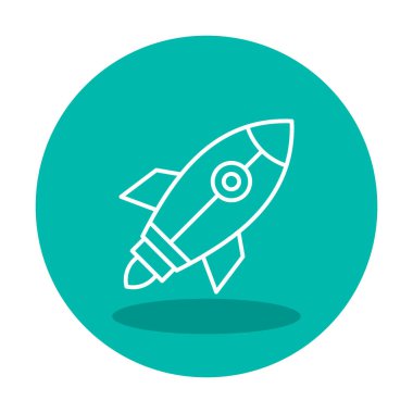 Roketin vektör çizimi. Başlangıç konsepti