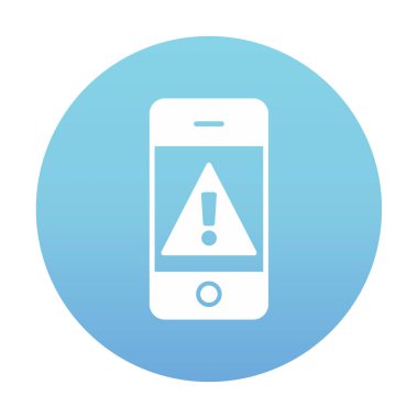 Mobil Uyarı simgesi vektör illüstrasyonu