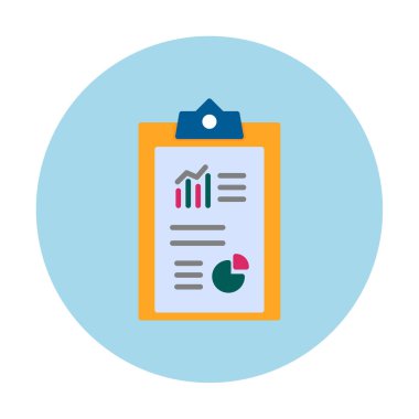 iş raporu simgesi, vektör illüstrasyonu basit tasarım