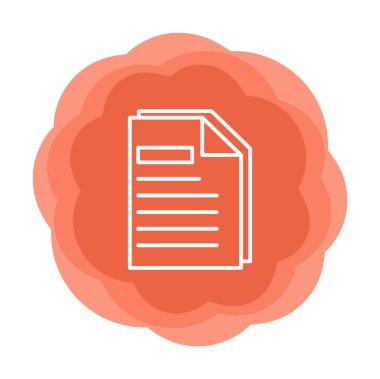 belge simgesi, vektör illüstrasyonu basit tasarım