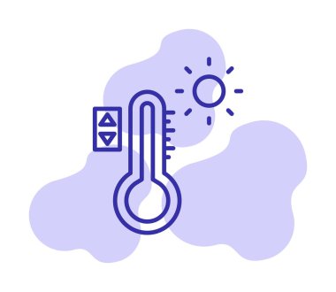 Sıcaklık Denetim simgesi, vektör resimleme 