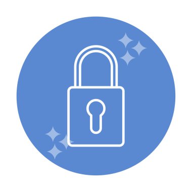 kilit simgesi web basit illüstrasyon