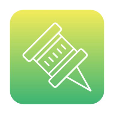 İğne simgesine bas. vektör illüstrasyonu