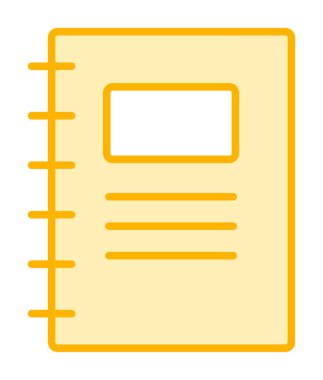 notepad simgesi, vektör illüstrasyonu basit tasarım