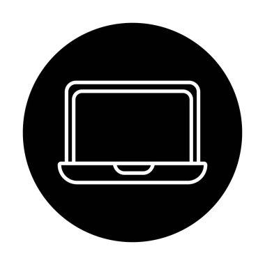 Dizüstü bilgisayar simgesi vektör çizimi