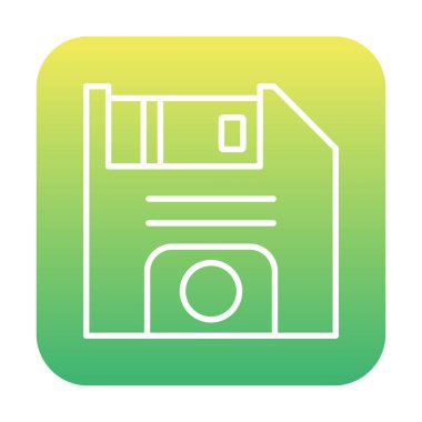 Basit Disket simgesi, vektör illüstrasyonu