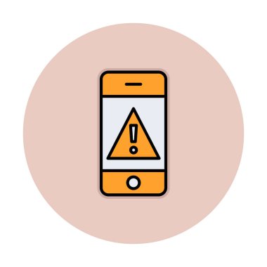 Mobil Uyarı simgesi vektör illüstrasyonu