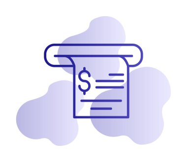 fatura simgesi, vektör illüstrasyonu basit tasarım