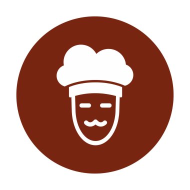 Şapka web illüstrasyon tasarımında basit bir şef