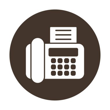 Faks makinesi. Web simgesi basit illüstrasyon