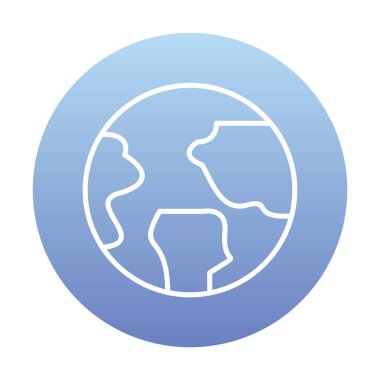 Dünya küresel ikonunun vektör illüstrasyonu