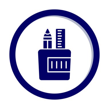 Kırtasiye web simgesi beyaz arkaplanda izole edildi