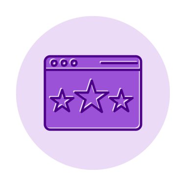 Web sayfası Geri bildirim simgesi, vektör illüstrasyonu