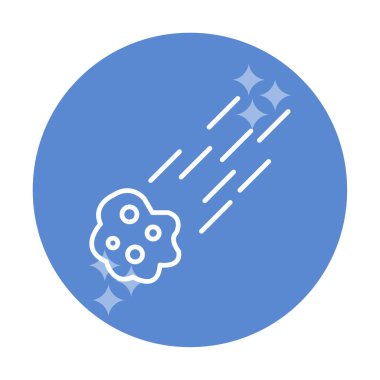 Meteor düz ikon vektör çizimi