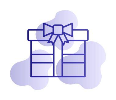 hediye kutusu simgesi, vektör illüstrasyonu  