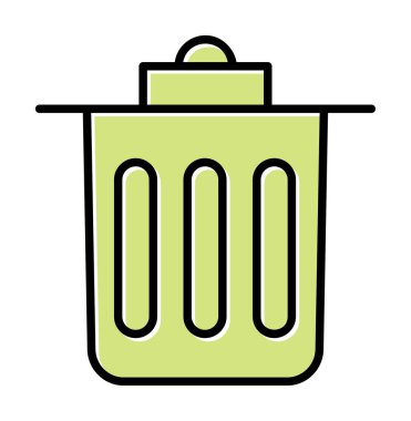 Çöp kutusu simgesi, Sembolü Sil, vektör illüstrasyonu