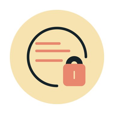 kilit simgesi web basit illüstrasyon