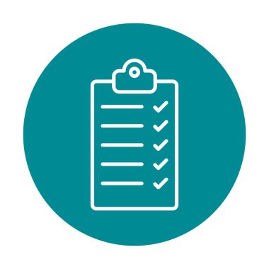 Kontrol listesi vektör simgesi modern basit vektör illüstrasyonu