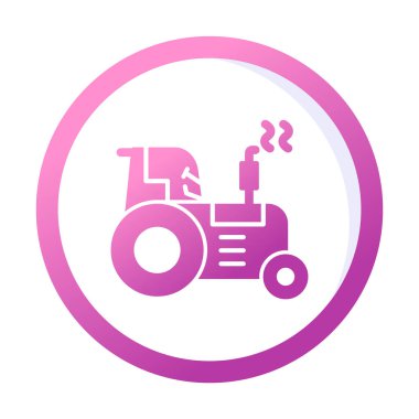 Traktör simgesi web çizimi