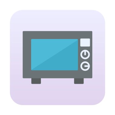 mikrodalga simgesi, vektör illüstrasyonu basit tasarım