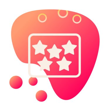 Beş Yıldız derecelendirme konsepti vektör çizimi