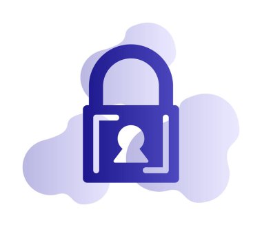 kilit simgesi web basit illüstrasyon