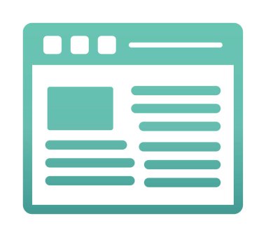 Web sayfası simgesi, vektör illüstrasyonu basit tasarım