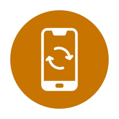 Smartphone Veri Eşzamanlamasının vektör çizimi 