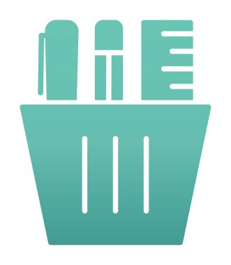 Kırtasiye web simgesi beyaz arkaplanda izole edildi