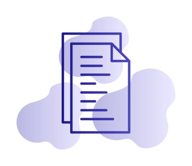 belge simgesi, vektör illüstrasyonu basit tasarım