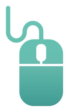 Bilgisayar faresi. Web simgesi basit illüstrasyon