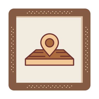 konum pin simgesi, vektör illüstrasyonu basit tasarım