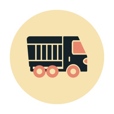 Web ve mobil uygulama tasarımınız için kamyon simgesi vektörü, kamyon logosu konsepti