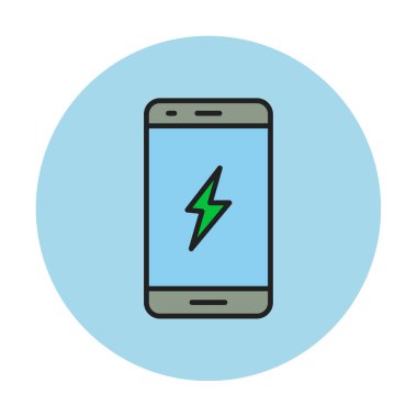 Mobil simge vektör illüstrasyonunu şarj et