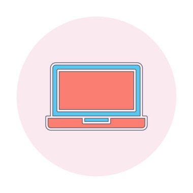 Dizüstü bilgisayar simgesi vektör çizimi