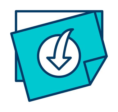  Dosya indir simgesi, vektör çizim