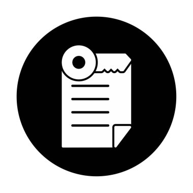 Basit not defteri arayüzü simgesi, vektör illüstrasyonu