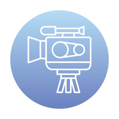 Video kamera. Web simgesi basit illüstrasyon 