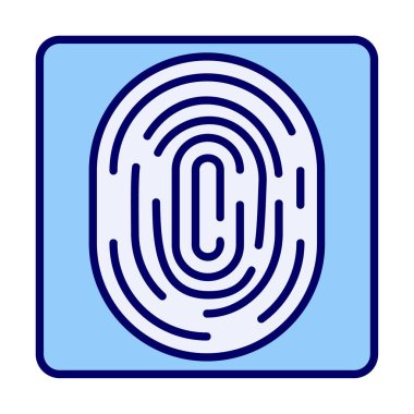 Parmak izi web simgesi vektör illüstrasyonu