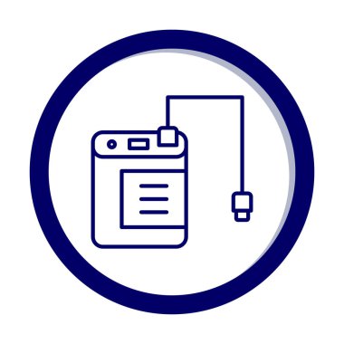 harici sabit disk simgesi, vektör illüstrasyonu basit tasarım