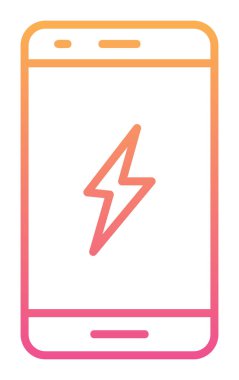 Mobil simge vektör illüstrasyonunu şarj et