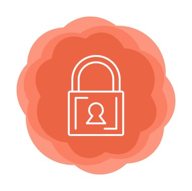 kilit simgesi web basit illüstrasyon