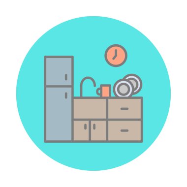 Mutfak simgesi vektör illüstrasyonu