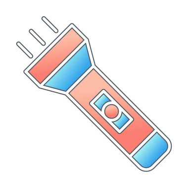 Seyahat fenerinin düz simgesi. Renkli vektör çizimi